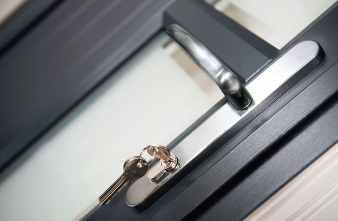 Black uPVC entrance door